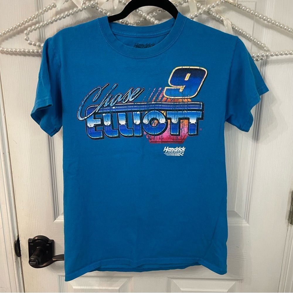 Blue Chase Elliott Graphic Hendrick Motorsports T-Shirt